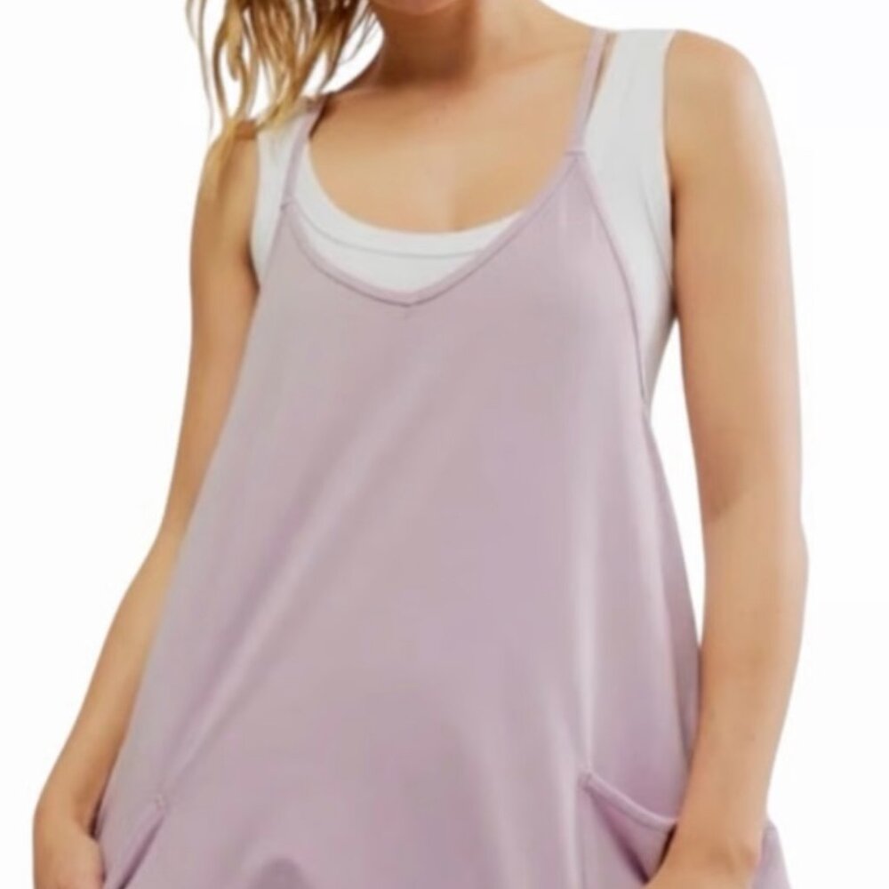 Free People FP Movement Sz Large Lilac Shot Onesie NWOT
